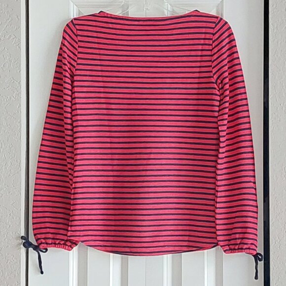 Talbots Red & Blue Stripe Long Sleeve Sweater Top Women's Size XS - Picture 6 of 9